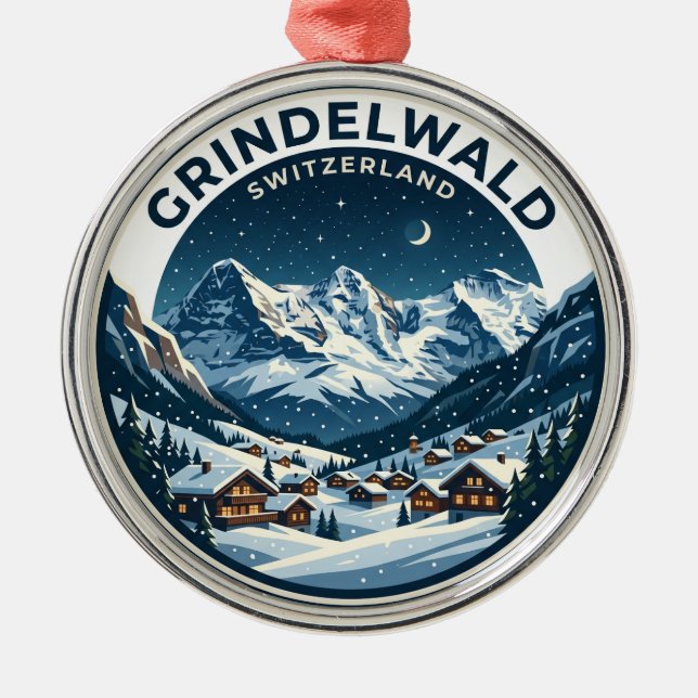 GRINDELWALD Schweiz Ornament Aus Metall (Vorne)