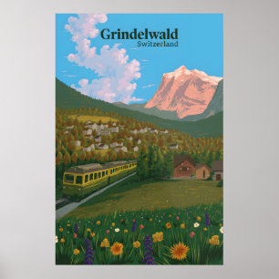 Grindelwald Schweiz Reiseplakat Poster