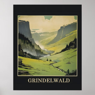 Grindelwald Schweiz Reiseplakat Poster