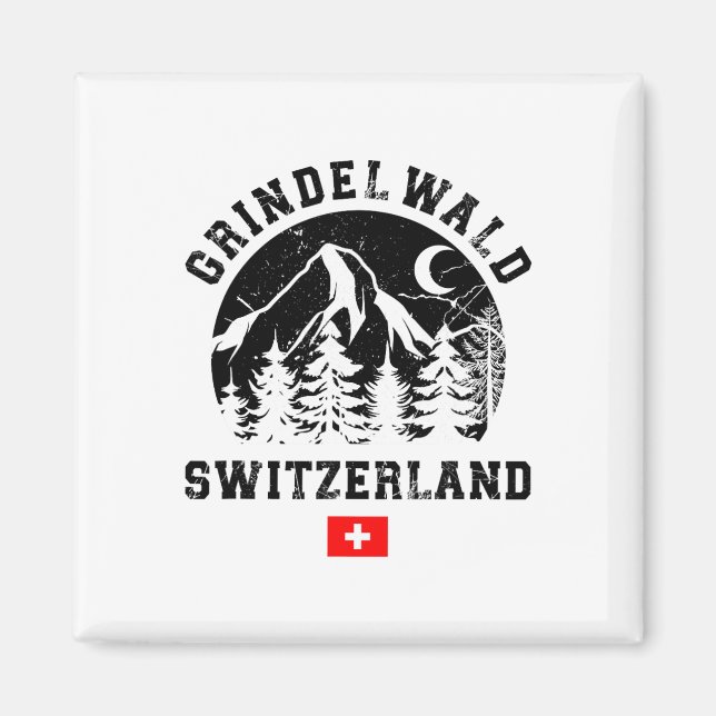 Grindelwald Schweiz Skigebiet Alpen Magnet (Vorne)