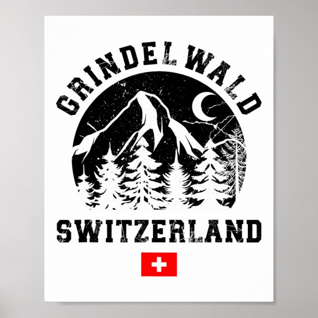 Grindelwald Schweiz Skigebiet Alpen Poster (Vorne)