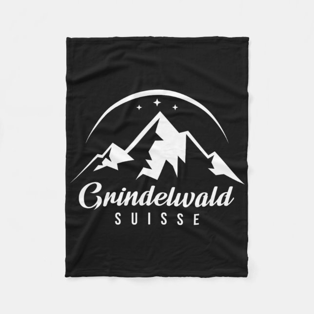 Grindelwald Schweiz Skigebiet Snowboarden Fleecedecke (Vorderseite)