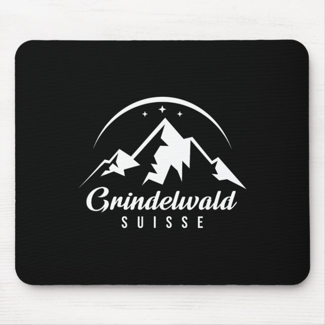 Grindelwald Schweiz Skigebiet Snowboarden Mousepad (Vorne)