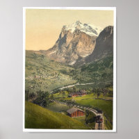 Grindelwald und Mount Wetterhorn, Berner Oberland