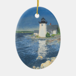Grindle Point Lighthouse Keramik Ornament