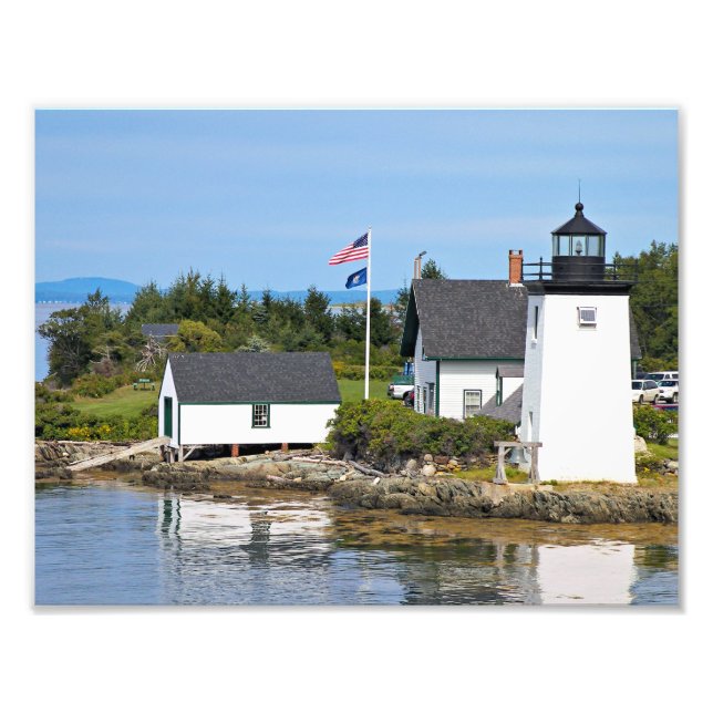 Grindle Point Lighthouse, Maine Foto Print (Vorne)