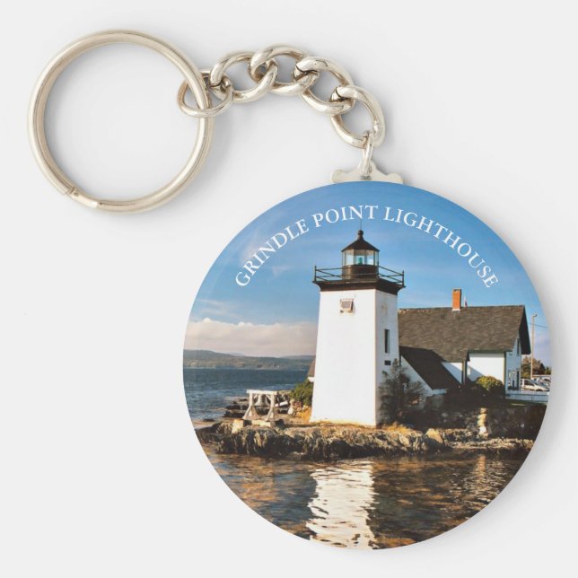 Grindle Point Lighthouse, Maine Keyring Schlüsselanhänger (Vorne)