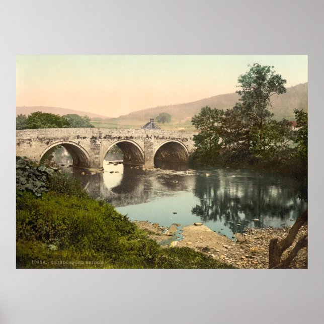 Grindleford Bridge, Derbyshire, England Poster (Vorne)
