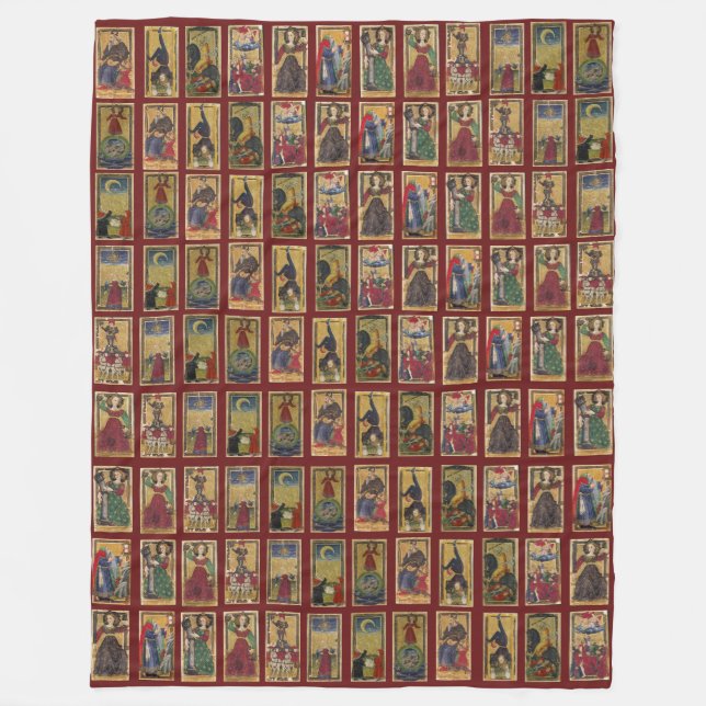 Gringonneur Tarot Throw Fleecedecke (Vorderseite)