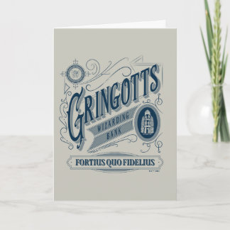 GRINGOTTS Wizarding Bank Vintag Graphic Karte