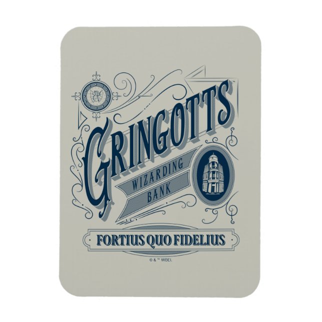 GRINGOTTS Wizarding Bank Vintag Graphic Magnet (Vertikal)