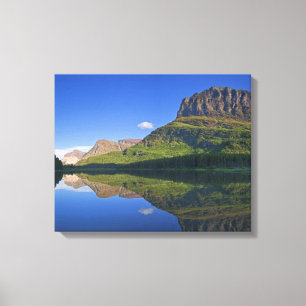 Grinnel Point und Allen Mountain spiegeln sich in Leinwanddruck