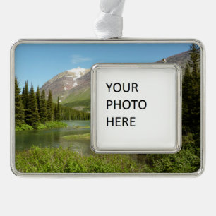 Grinnell Creek beim Glacier Nationalpark Rahmen-Ornament Silber