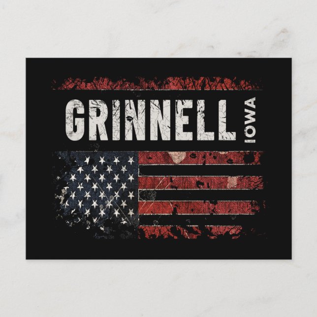 Grinnell Iowa Postkarte (Vorderseite)