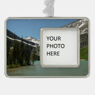 Grinnell Lake im Glacier-Nationalpark Rahmen-Ornament Silber