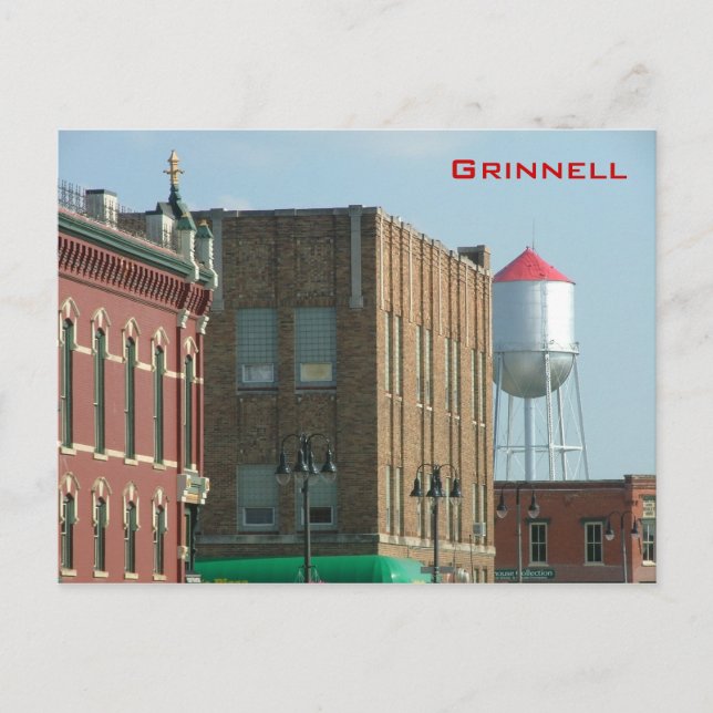 Grinnell Postkarte (Vorderseite)