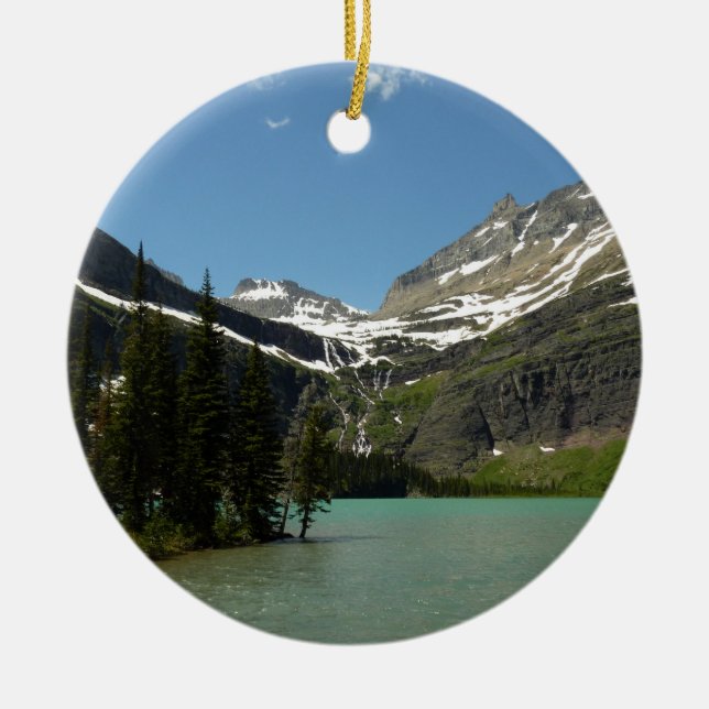 Grinnell See - Glacier Nationalpark Keramik Ornament (Vorne)