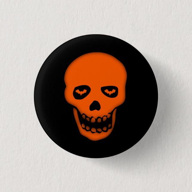 Grinning Bat Skull Goods Abzeichen Button (Vorderseite)