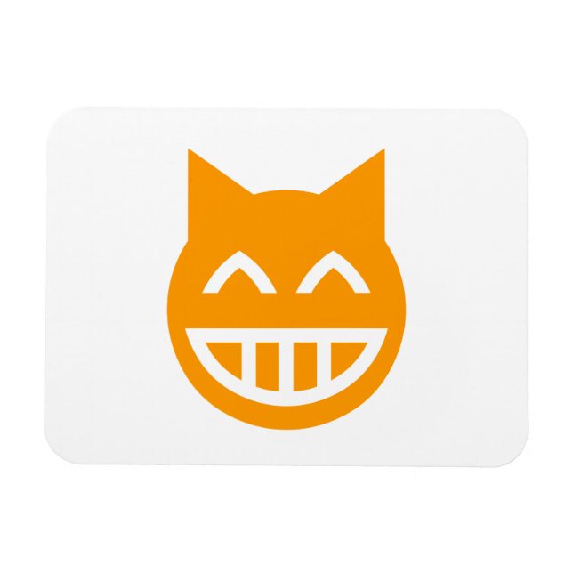Grinning Emoji Cat Magnet (Horizontal)