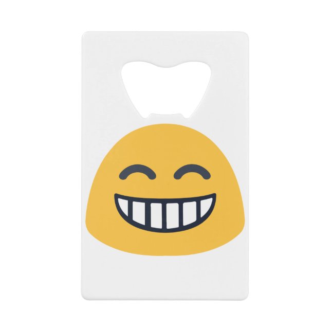 Grinning Emoji Geldbeutel Flaschenöffner (Vorderseite)