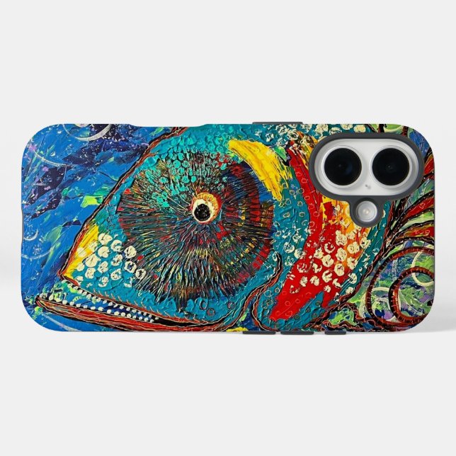 Grinning Grouper iPhone Case (Rückseite (Horizontal))
