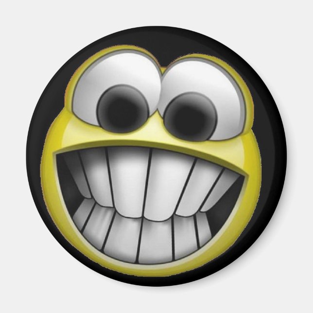 Grinning Happy Face Magnet (Vorne)