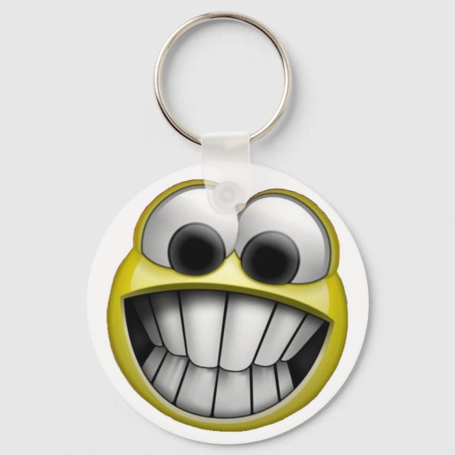 Grinning Happy Face Schlüsselanhänger (Vorderseite)