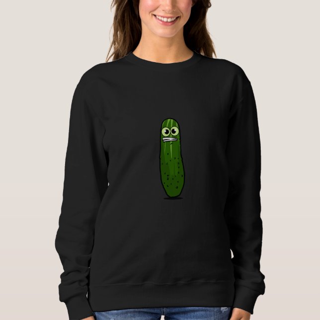 Grinning Pickle Face Sweatshirt (Vorderseite)