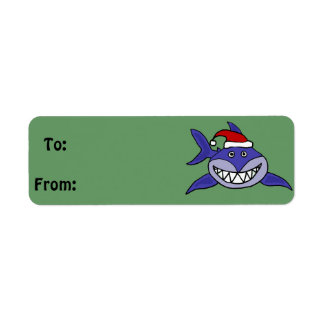 Grinning Shark-Geschenketiketten oder Adressetiket