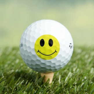 Grinning Yellow Face Classic Golfball