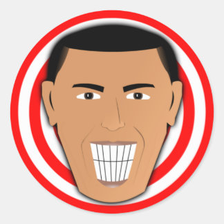 GrinningObama Runder Aufkleber