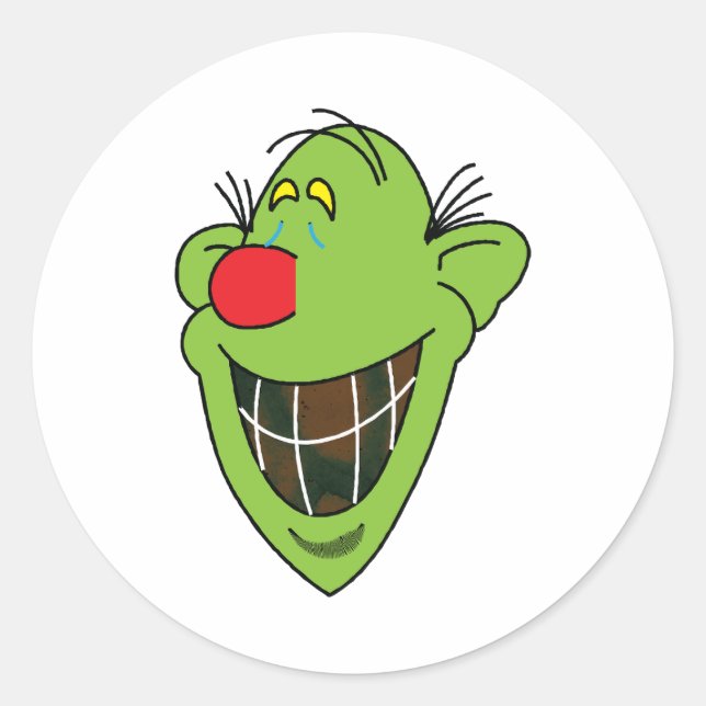 Grinny Goblin Runder Aufkleber (Vorderseite)