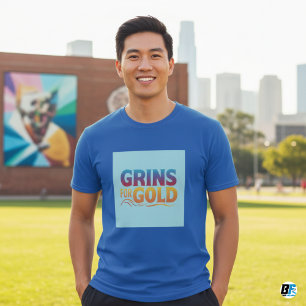 Grins für vergoldete T - Shirt