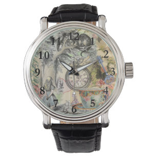 Grinsekatze Alice Wunderland Klassiker Armbanduhr
