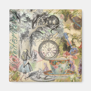 Grinsekatze Alice Wunderland Klassiker Magnet