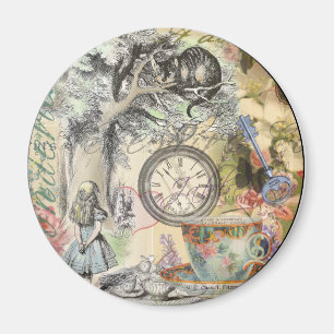 Grinsekatze Alice Wunderland Klassiker Magnet