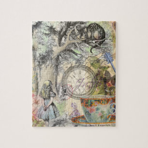 Grinsekatze Alice Wunderland Klassisch Puzzle