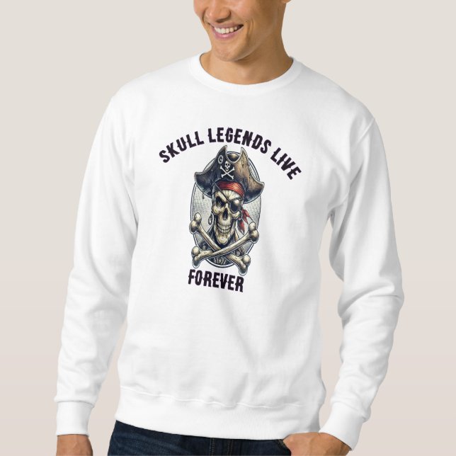 Grinsen des Schädels Sweatshirt (Vorderseite)