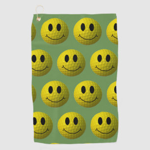Grinsen Face Golf Ball Golfhandtuch