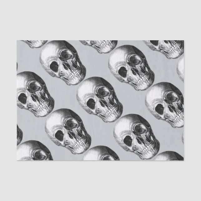 Grinsen-Gewebpapier grau Seidenpapier (Vorderseite)