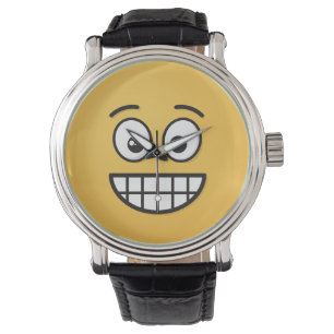 Grinsen mit offenen Augen Armbanduhr