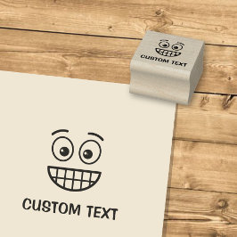 Grinsen mit offenen Augen Gummistempel