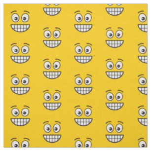 Grinsen mit offenen Augen Stoff