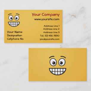 Grinsen mit offenen Augen Visitenkarte