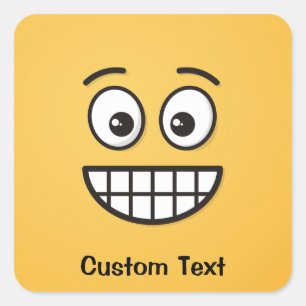 Grinsen mit Open Eyes Classic Round Sticker