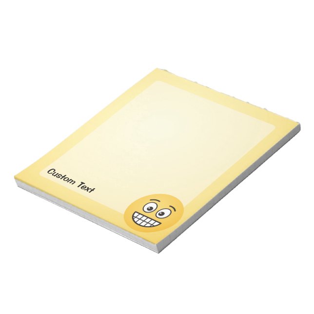 Grinsen mit Open Eyes Notepad Notizblock (Rotiert)