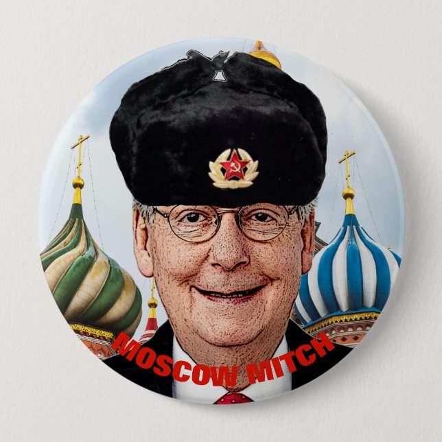 Grinsen von Moskau Mitch McConnell Button (Vorderseite)