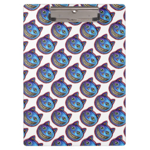 Grinsende Blaue Katze Vintage Halloweenies Klemmbrett