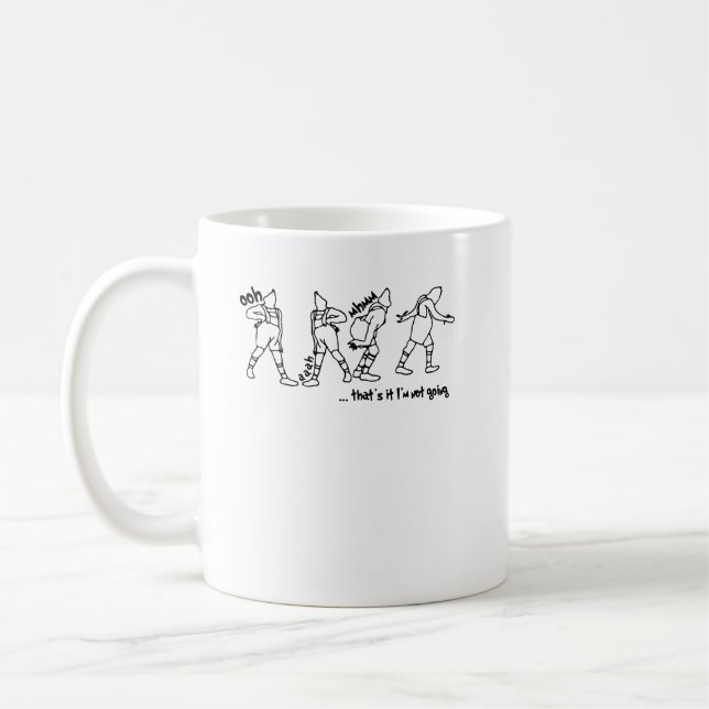 grinsende lustige Weihnachten 3 Kaffeetasse (Links)