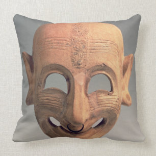 Grinsende Maske der Terrakotta von San Sperate, Kissen